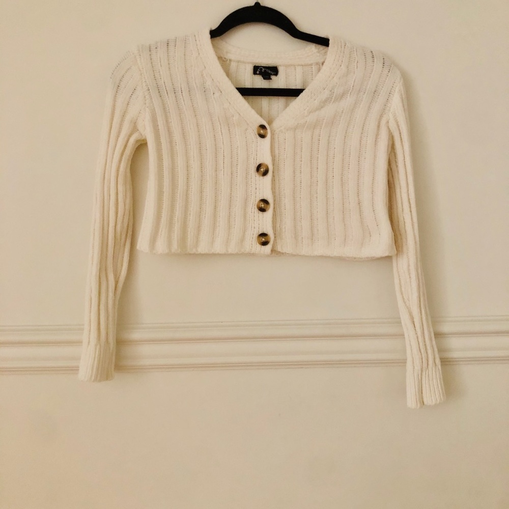 Art Class Youth Cream Cropped Sweater